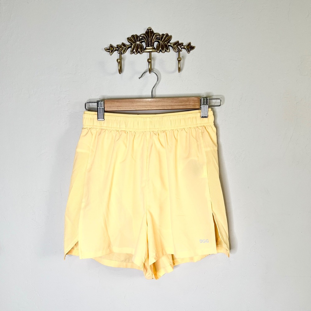 DSG Running Shorts 3" Stride Short Mens Size XS Solar Melon Yellow Athletic New